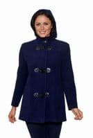 Womens Short Navy Duffle Coat K8089